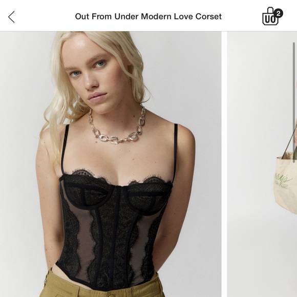 Out from under love corset, color blue, size medium - Picture 3 of 3